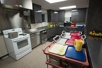 Kitchen where nutritious meals are cooked on-site